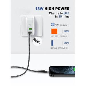 LDNIO καλώδιο Lightning σε USB-C LC111, 30W PD, 1m, γκρι | Καλώδια - Αντάπτορες | elabstore.gr