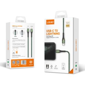 LDNIO καλώδιο Lightning σε USB-C LC112, 30W PD, 2m, γκρι | eLabstore.gr LDNIO καλώδιο Lightning σε USB-C LC112, 30W PD, 2m, γκρι | eLabstore.gr
