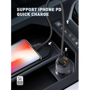 LDNIO φορτιστής αυτοκινήτου C510Q με καλώδιο, USB & USB-C, 38W, μαύρος | Αξεσουάρ κινητών | elabstore.gr