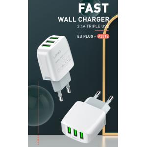 LDNIO φορτιστής τοίχου A3312 με καλώδιο USB-C, 3x USB, 17W, λευκός | Αξεσουάρ κινητών | elabstore.gr