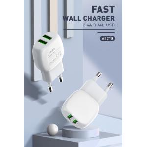 LDNIO φορτιστής τοίχου A2218 με καλώδιο USB-C, 2x USB, 12W, λευκός | Αξεσουάρ κινητών | elabstore.gr