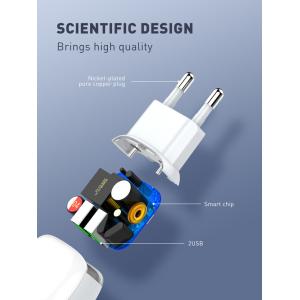 LDNIO φορτιστής τοίχου A2218 με καλώδιο USB-C, 2x USB, 12W, λευκός | Αξεσουάρ κινητών | elabstore.gr