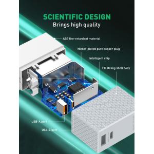 LDNIO φορτιστής τοίχου A2620C με καλώδιο, USB & USB-C, 65W PD, λευκός | Αξεσουάρ κινητών | elabstore.gr