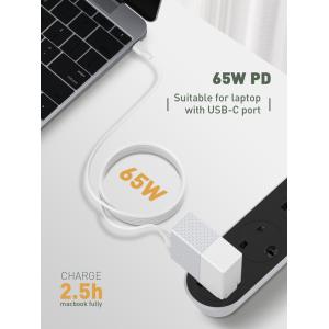 LDNIO καλώδιο USB-C σε USB-C LC121C, 65W PD, 1m, λευκό | Καλώδια - Αντάπτορες | elabstore.gr