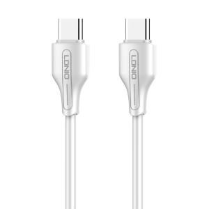 LDNIO καλώδιο USB-C σε USB-C LC121C, 65W PD, 1m, λευκό | Καλώδια - Αντάπτορες | elabstore.gr
