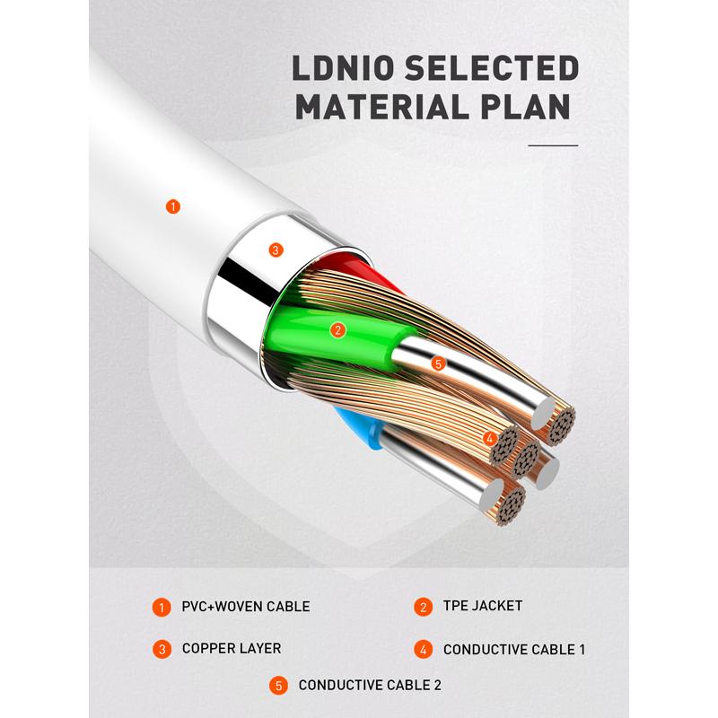 LDNIO καλώδιο Lightning σε USB-C LC122I, 30W PD, 2m, λευκό | eLabstore.gr LDNIO καλώδιο Lightning σε USB-C LC122I, 30W PD, 2m, λευκό | Καλώδια - Αντάπτορες | elabstore.gr