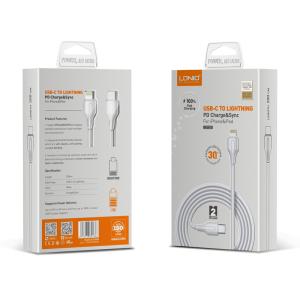 LDNIO καλώδιο Lightning σε USB-C LC122I, 30W PD, 2m, λευκό | eLabstore.gr LDNIO καλώδιο Lightning σε USB-C LC122I, 30W PD, 2m, λευκό | Καλώδια - Αντάπτορες | elabstore.gr