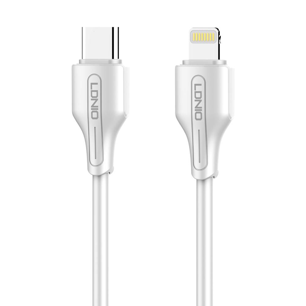 LDNIO καλώδιο Lightning σε USB-C LC122I, 30W PD, 2m, λευκό | eLabstore.gr LDNIO καλώδιο Lightning σε USB-C LC122I, 30W PD, 2m, λευκό | Καλώδια - Αντάπτορες | elabstore.gr