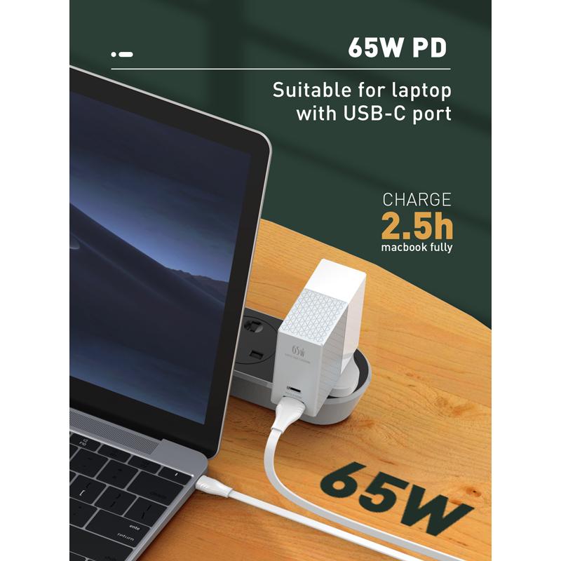 LDNIO καλώδιο USB-C σε USB-C LC131C, 65W PD, 1m, λευκό | eLabstore.gr LDNIO καλώδιο USB-C σε USB-C LC131C, 65W PD, 1m, λευκό | Καλώδια - Αντάπτορες | elabstore.gr