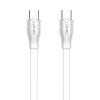 LDNIO καλώδιο USB-C σε USB-C LC131C, 65W PD, 1m, λευκό | Καλώδια - Αντάπτορες | elabstore.gr