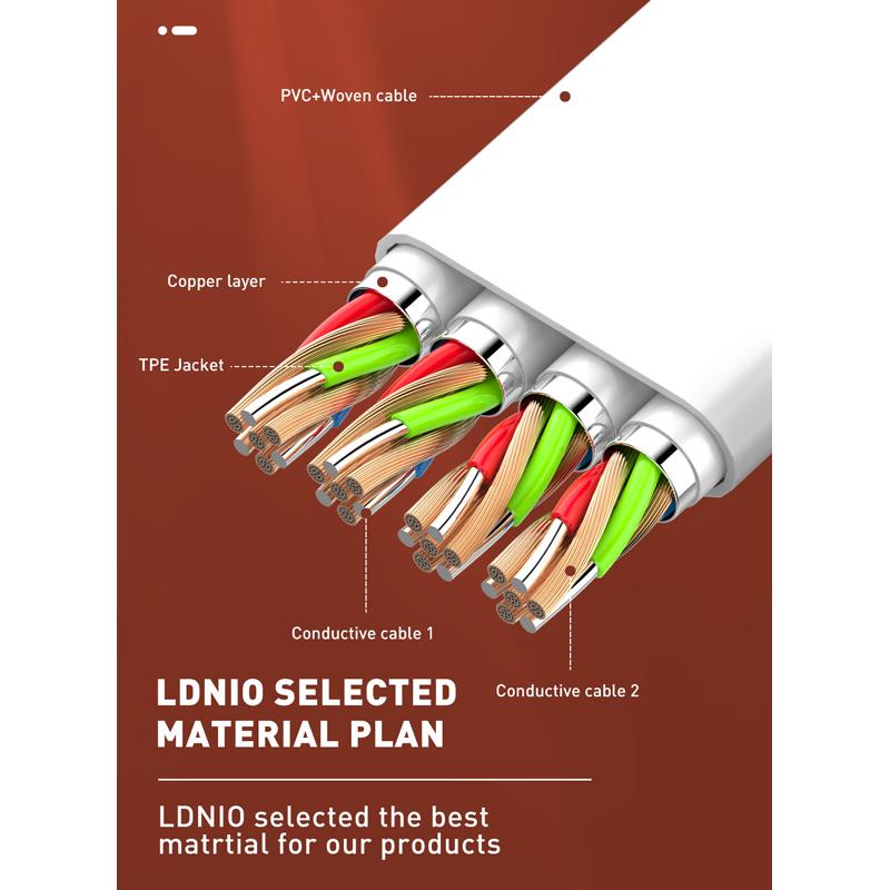 LDNIO καλώδιο USB-C σε USB-C LC131C, 65W PD, 1m, λευκό | eLabstore.gr LDNIO καλώδιο USB-C σε USB-C LC131C, 65W PD, 1m, λευκό | Καλώδια - Αντάπτορες | elabstore.gr