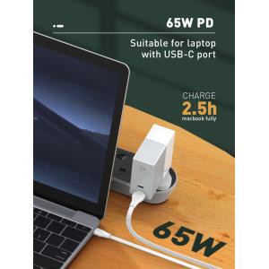 LDNIO καλώδιο USB-C σε USB-C LC132C, 65W PD, 2m, λευκό | Καλώδια - Αντάπτορες | elabstore.gr