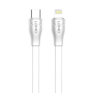LDNIO καλώδιο Lightning σε USB-C LC132I, 30W PD, 2m, λευκό | Καλώδια - Αντάπτορες | elabstore.gr