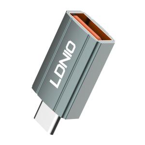 LDNIO αντάπτορας USB-C σε USB LC140, αρσενικό σε θηλυκό, γκρι | Καλώδια - Αντάπτορες | elabstore.gr