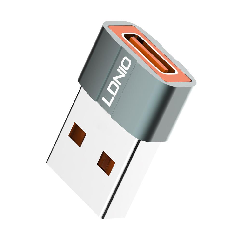 LDNIO αντάπτορας USB σε USB-C LC150, αρσενικό σε θηλυκό, γκρι | eLabstore.gr LDNIO αντάπτορας USB σε USB-C LC150, αρσενικό σε θηλυκό, γκρι | Καλώδια - Αντάπτορες | elabstore.gr