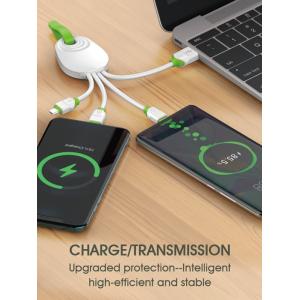 LDNIO καλώδιο USB σε USB-C/Lightning/Micro USB LC95, 5.8A, λευκό | Καλώδια - Αντάπτορες | elabstore.gr