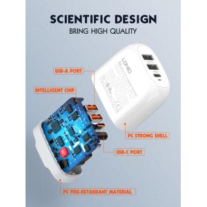 LDNIO φορτιστής τοίχου A3511Q με καλώδιο, USB-C/2x USB, 65W, GaN, λευκός | Αξεσουάρ κινητών | elabstore.gr