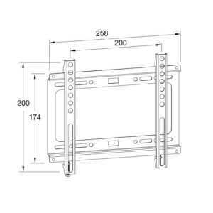 Βάση FX43 13``-43``Μαύρη Σταθερή Well TVS-LCD-FX43-WL | Αξεσουάρ &Περιφερειακά TV | elabstore.gr