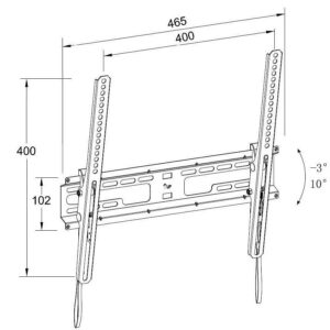 Βάση TLS60 23"-60"Μαύρη Ρυθμιζόμενη με κορδόνι Well TVS-LCD-TLS60-WL | Αξεσουάρ &Περιφερειακά TV | elabstore.gr