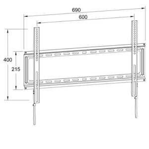 Βάση FXS80 32``-80``Μαύρη Σταθερή με κορδόνι Well TVS-LCD-FXS80-WL | Αξεσουάρ &Περιφερειακά TV | elabstore.gr