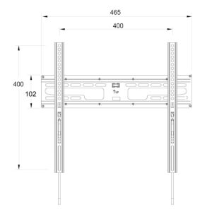 Βάση FXS60 23``-60``Μαύρη Σταθερή με κορδόνι Well TVS-LCD-FXS60-WL | Αξεσουάρ &Περιφερειακά TV | elabstore.gr