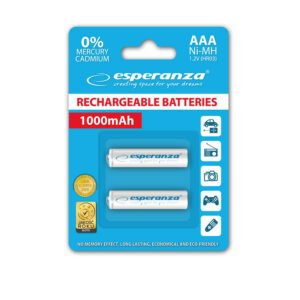 Μπαταρία 1000mA  HR03 AAA 2τεμ Επαναφορτιζόμενη  EZA101W άσπρη | Μπαταρίες | elabstore.gr