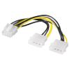 GOOBAY καλώδιο 2x molex 4pin σε 1x 8pin 93241, 0.15m | Καλώδια - Αντάπτορες | elabstore.gr