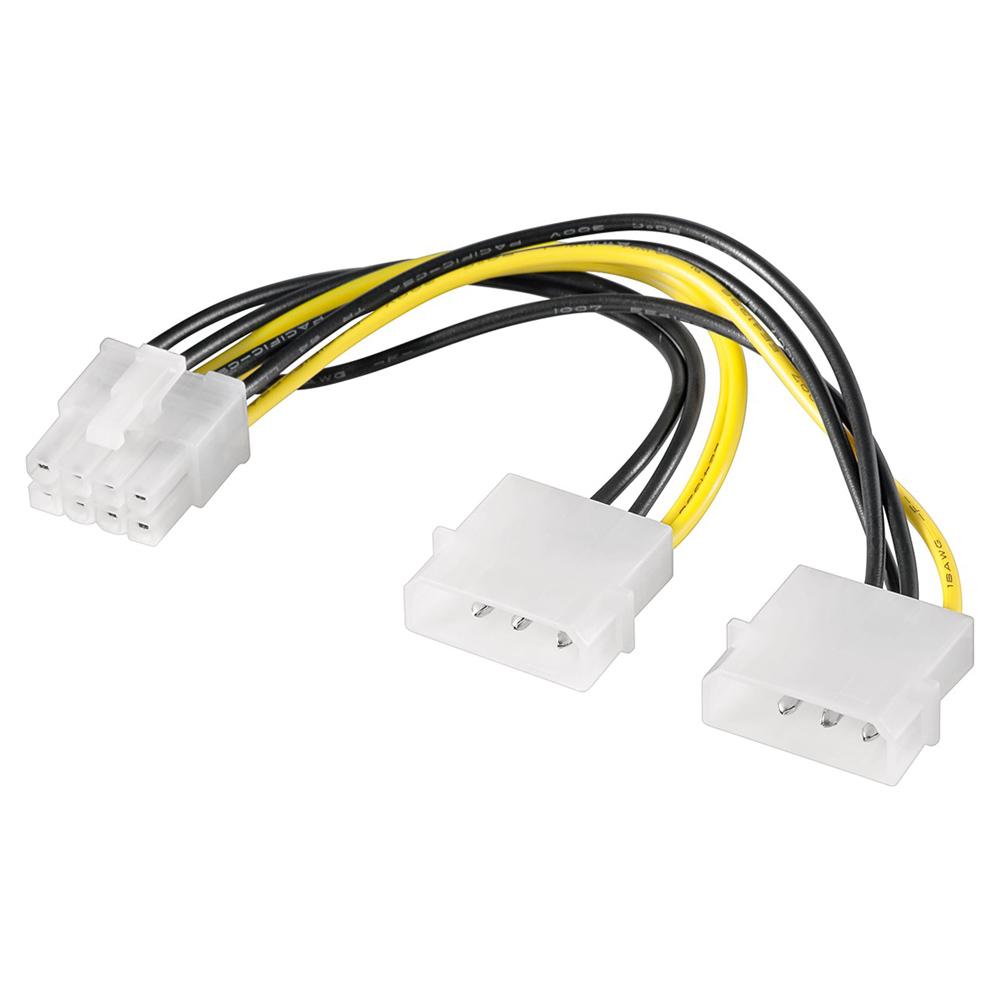 GOOBAY καλώδιο 2x molex 4pin σε 1x 8pin 93241, 0.15m | eLabstore.gr GOOBAY καλώδιο 2x molex 4pin σε 1x 8pin 93241, 0.15m | Καλώδια - Αντάπτορες | elabstore.gr