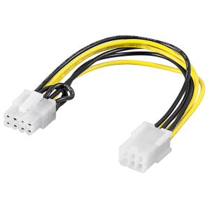 GOOBAY καλώδιο PCI Express 6pin σε PCI Express 8pin 93635, 0.20m | Καλώδια - Αντάπτορες | elabstore.gr