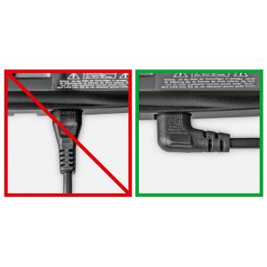 GOOBAY καλώδιο τροφοδοσίας Euro 97350, γωνιακό, 2x0.75 mm², 2m, μαύρο | Καλώδια - Αντάπτορες | elabstore.gr