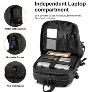 ARCTIC HUNTER τσάντα πλάτης B00391 με θήκη μπάλας & laptop, 26L, μαύρη | Προσωπική Φροντίδα | elabstore.gr