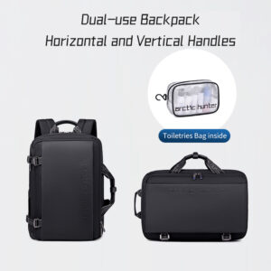 ARCTIC HUNTER τσάντα πλάτης B00540 με θήκη laptop 15.6", 18L, μαύρη | Προσωπική Φροντίδα | elabstore.gr
