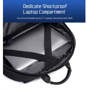 ARCTIC HUNTER τσάντα πλάτης B00544 με θήκη laptop 17", 40L, USB, μαύρη | eLabstore.gr