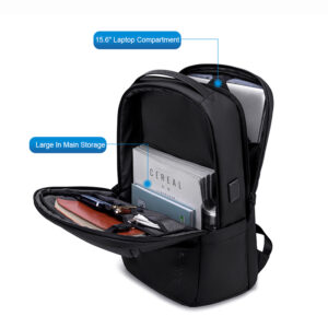 ARCTIC HUNTER τσάντα πλάτης B00555 με θήκη laptop 15.6", 25L, USB, μαύρη | Προσωπική Φροντίδα | elabstore.gr