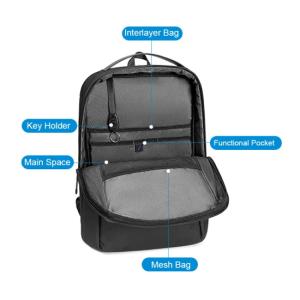 ARCTIC HUNTER τσάντα πλάτης B00574 με θήκη laptop 15.6", 10L, μαύρη | Προσωπική Φροντίδα | elabstore.gr
