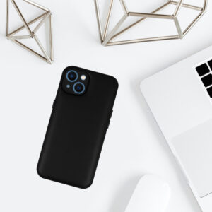 POWERTECH θήκη Leather 3D MOB-1869 για iPhone 14, μαύρη | Αξεσουάρ κινητών | elabstore.gr