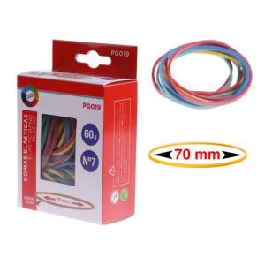 MP λαστιχάκια συσκευασίας PG019 σε κουτί, No7, 1.5x70mm, 60g, χρωματιστά | Αναλώσιμα - Είδη Γραφείου | elabstore.gr