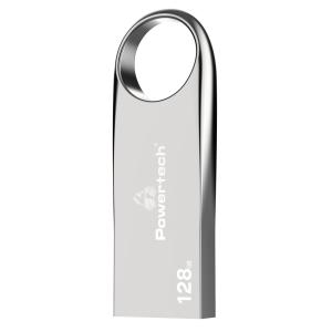 POWERTECH USB Flash Drive PT-1123, 128GB, USB 3.2, ασημί | Συνοδευτικά PC | elabstore.gr