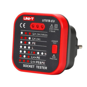 UNI-T tester πρίζας UT07B-EU, 230V, 50Hz | Εργαλεία | elabstore.gr