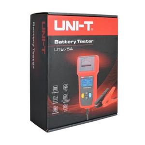 UNI-T tester μπαταρίας αυτοκινήτων UT675A με κροκοδειλάκια & εκτυπωτή | eLabstore.gr
