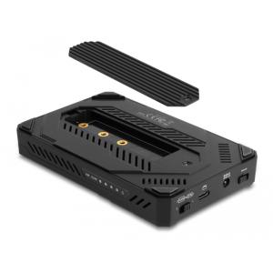 DELOCK θήκη για M.2 & 2.5" SATA SSD/HDD 42020, USB-C, λειτουργία κλώνου | Συνοδευτικά PC | elabstore.gr
