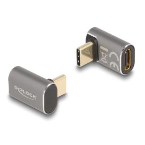 DELOCK αντάπτορας USB-C 60054, αρσενικό σε θηλυκό, 100W, 40Gbps, γκρι | Καλώδια - Αντάπτορες | elabstore.gr