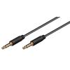 GOOBAY καλωδίου ήχου 3.5mm 63830, 4-pin, slim, CU, 2m, μαύρο | Καλώδια - Αντάπτορες | elabstore.gr