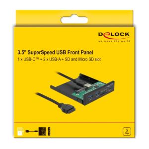 DELOCK front panel 64058, 3.5" σε USB-C, 2x USB & SD/Micro SD | eLabstore.gr DELOCK front panel 64058, 3.5" σε USB-C, 2x USB & SD/Micro SD | PC & Αναβάθμιση | elabstore.gr