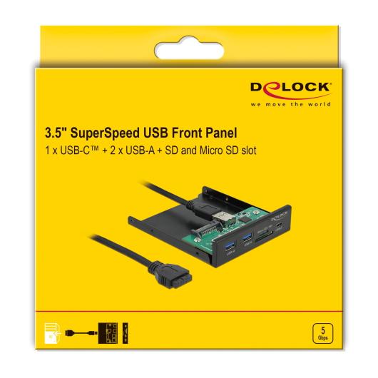 DELOCK front panel 64058, 3.5" σε USB-C, 2x USB & SD/Micro SD | eLabstore.gr DELOCK front panel 64058, 3.5" σε USB-C, 2x USB & SD/Micro SD | PC & Αναβάθμιση | elabstore.gr