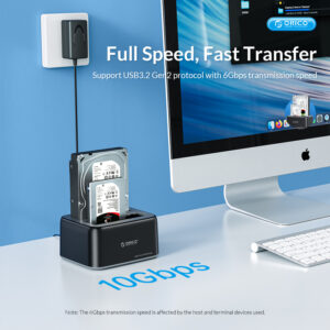 ORICO docking station 6829C3, 2x 2.5/3.5" HDD/SSD, 10Gbps, μαύρο | Συνοδευτικά PC | elabstore.gr
