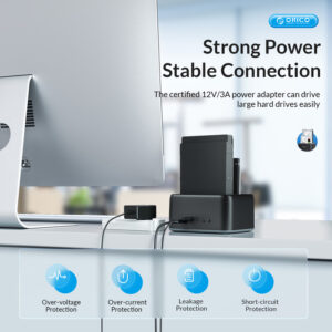 ORICO docking station 6829C3, 2x 2.5/3.5" HDD/SSD, 10Gbps, μαύρο | Συνοδευτικά PC | elabstore.gr