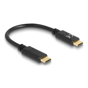 DELOCK καλώδιο USB-C 85356, PD 5A, 15cm, E-Marker, μαύρο | Καλώδια - Αντάπτορες | elabstore.gr