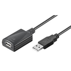 GOOBAY καλώδιο προέκτασης USB 95439, active, 480Mbps, 5m, μαύρο | Καλώδια - Αντάπτορες | elabstore.gr