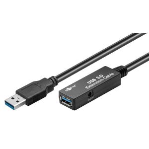 GOOBAY καλώδιο προέκτασης USB 3.0 95727, active, 5Gbps, 5m, μαύρο | Καλώδια - Αντάπτορες | elabstore.gr